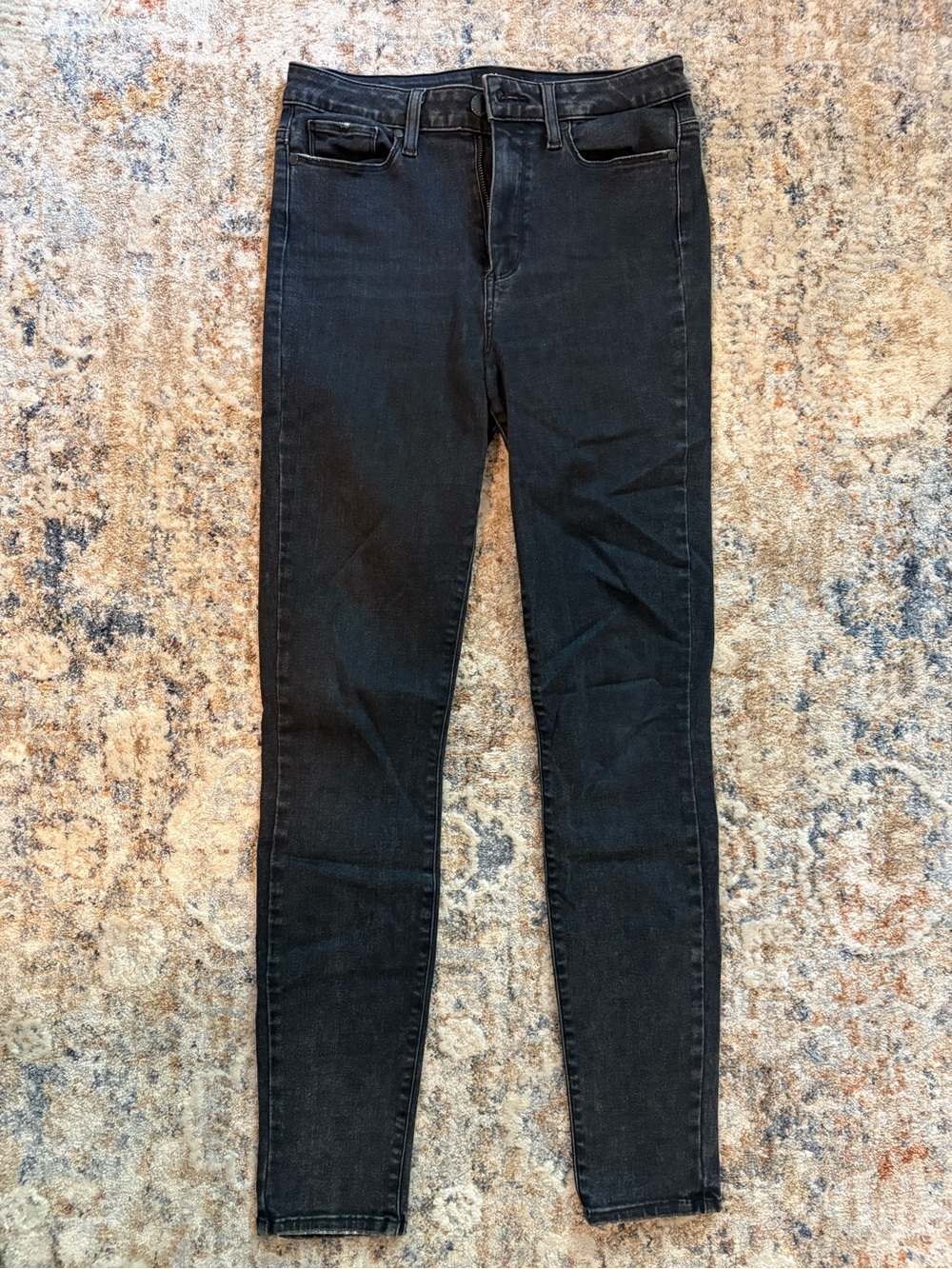 PAIGE Black High-Rise Skinny Jeans
